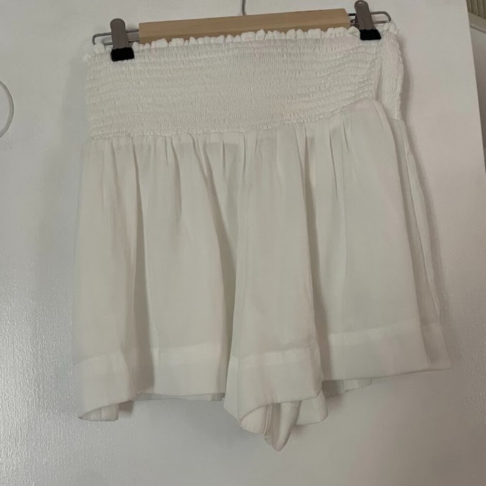 White Flowy Shorts
